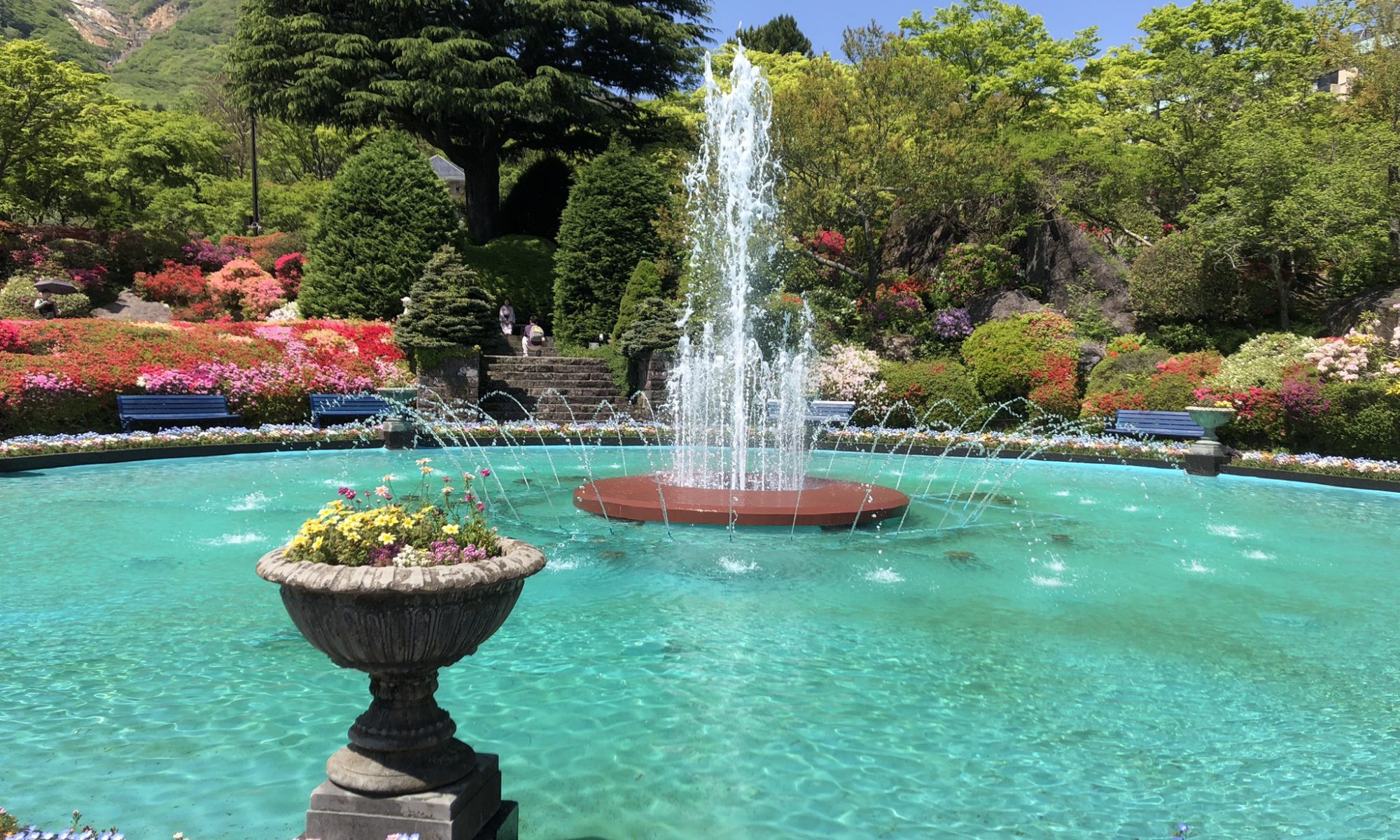 箱根強羅公園の噴水池